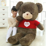 正版大号女生泰迪熊1.6米毛绒玩具穿衣熊抱抱熊公仔毛衣熊维尼熊