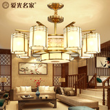 现代新中式吊灯 全铜吊灯仿古创意欧式简约客厅灯餐厅卧室铜灯具