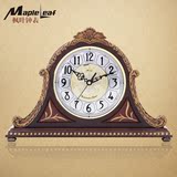 欧式实木客厅座钟音乐报时钟表现代创意台钟仿古台式奢华坐钟钟表