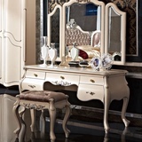 欧式梳妆台组合新古典装饰桌实木雕花化妆台简约现代奢华小户型