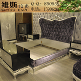 欧式床简约 实木床 美式雕花床 新古典1.8米 双人床卧室奢华家具