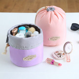 韩国圆筒式化妆品收纳包旅行大容量护肤品化妆包可爱便携水桶包