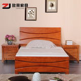 实木床儿童床1.2米单人床高档中式成人小床橡木床可配储物高箱床