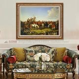 DYGT194 世界名画油画喷绘 美式油画装饰画 客厅沙发后墙成品油画