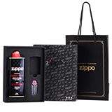 zippo打火机正品附件 新款礼盒套装B(礼盒，礼袋，133ML油，火石)