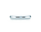 香港正品代购Tiffany/蒂芙尼铂金镶钻石戒指男女对戒情侣结婚指环