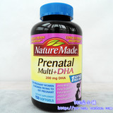 美国代购Nature Made孕妇综合维生素含DHA叶酸150粒孕期/哺乳期