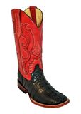 美国代购 骑士马靴Ferrini 女款 红黑色增高粗跟时尚西部牛仔靴子