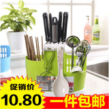 筷子筒韩式多功能悬挂式沥水置物架筷子盒家用厨房塑料双筒筷子笼