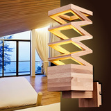 北欧创意个性艺术简约木制壁灯 客厅床头卧室书房实木制LED壁灯