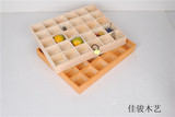 特价zakka新款 创意杂货复古收纳盒30格木质格子盒 内衣格子盒