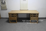 新中式写字台老榆木免漆家具全实木书桌椅榫卯办公桌书房桌书法桌