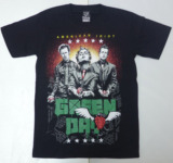 Green Day 绿日乐队漫画风格进口金属摇滚朋克男士短袖T恤T-shirt