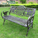 幽之腾 户外公园椅 室外园林防腐蚀铸铝长凳子三人休闲靠背长椅