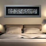 影子画 卧室床头装饰画横 欧式玛雅画木雕立体抽象画 客厅玛雅画