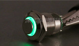 正品 12mm金属按钮 LED带自锁带灯 高平头改装小型按钮开关 防水