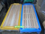 幼儿园儿童塑料木板床幼儿园专用床幼儿童统铺床七色花单人塑料床
