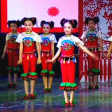小荷风采中国娃娃舞蹈服儿童演出服表演服汉族民族舞秧歌舞蹈服女