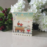 韩国 创意 留言对折可爱圣诞节小贺卡 感谢生日卡片定制批发301