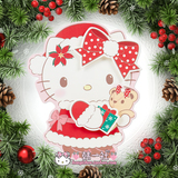 日本正品Hello kitty凯蒂猫圣诞贺卡圣诞节卡片卡通可爱立体贺卡