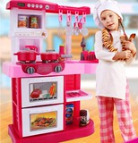 儿童厨房玩具套装大号组合拉杆箱3岁女孩仿真餐具儿童过家家玩具