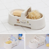 韩国进口创意皂盒沥水肥皂盒双层香皂盒手工皂盒手提洁面皂盒皂架