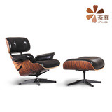 Eames lounge chair伊姆斯躺椅设计师真皮懒人沙发床休闲午睡椅子