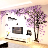 体墙贴客厅卧室沙发电视背景墙壁装饰贴画爱情森林亚克力3D水晶立