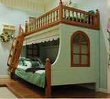 特价美式上下铺母子床高低床成人实木双层床欧式儿童高低床上下床