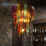 北欧创意个性铁艺玻璃酒瓶吊灯酒吧咖啡店复古工业风餐厅吧台吊灯