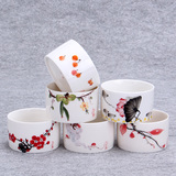 青花瓷手绘日式喝茶陶瓷功夫茶具小茶杯品茗泡茶杯子创意个性单杯