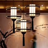 新中式东南亚铁艺鸟笼吊灯酒店复古客厅餐厅吊灯工程创意铁笼吊灯