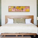 橙舍2016单幅油画布有框简约卧室床头现代装饰画陈舜芝金色池塘