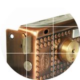 【三环】正品 外装门锁防盗锁具全铜锁芯十字钥匙 9219