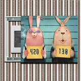 越狱兔监狱兔卡通动漫电表箱装饰画动画片电闸箱遮挡画配电盒壁饰