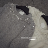 6度欧美2015冬季新款韩版甜美纯色百搭显瘦圆领套头毛衣女 E12113