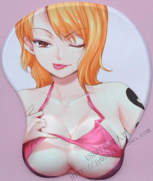 立体动漫鼠标垫 3d美女鼠标垫护腕 胸部鼠标垫 g1 海贼王 娜美