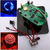 球形旋转LED套件 56灯POV 旋转时钟散件 DIY电子焊接套件 旋转灯