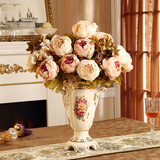 欧式复古奢华陶瓷花瓶客厅卧室花器装饰摆设 结婚礼品桌面摆件