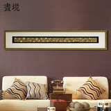 沙发背景墙装饰画东南亚泰式中式混搭实木立体画卧室床头抽象挂画