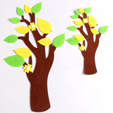 幼儿园墙壁教室DIY装饰品3D立体贴画无纺布挂饰大树小树组合