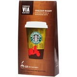台湾直购星巴克VIA風味超微细速溶咖啡意大利烘焙12包入