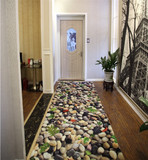 定做绒面3D鹅卵石立体印花走廊门厅地毯门口进门门垫地垫防滑脚垫