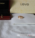 代购二手Cartier卡地亚/Love系列戒指 宽版三钻 18k玫瑰金 正品