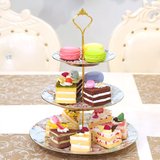欧式客厅点心盘三层陶瓷创意下午茶干果盘水果生日蛋糕点心盘结婚