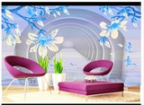 大型壁画 3D立体空间浪漫花朵温馨婚房壁画 电视沙发卧室背景墙纸