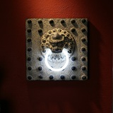 新中式古典创意壁灯 复古装饰个性酒店会所书房过道方形现代灯具
