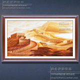 中国万里长城手绘有框油画客厅风景酒店壁画办公室油画装饰挂画