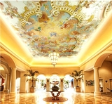 3D5D欧式人物油画大型壁画客厅吊顶壁纸酒店酒吧KTV天花天顶墙纸