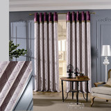 新款窗帘高档田园风简约现代双面阳离子提花遮光布客厅卧室3.2高